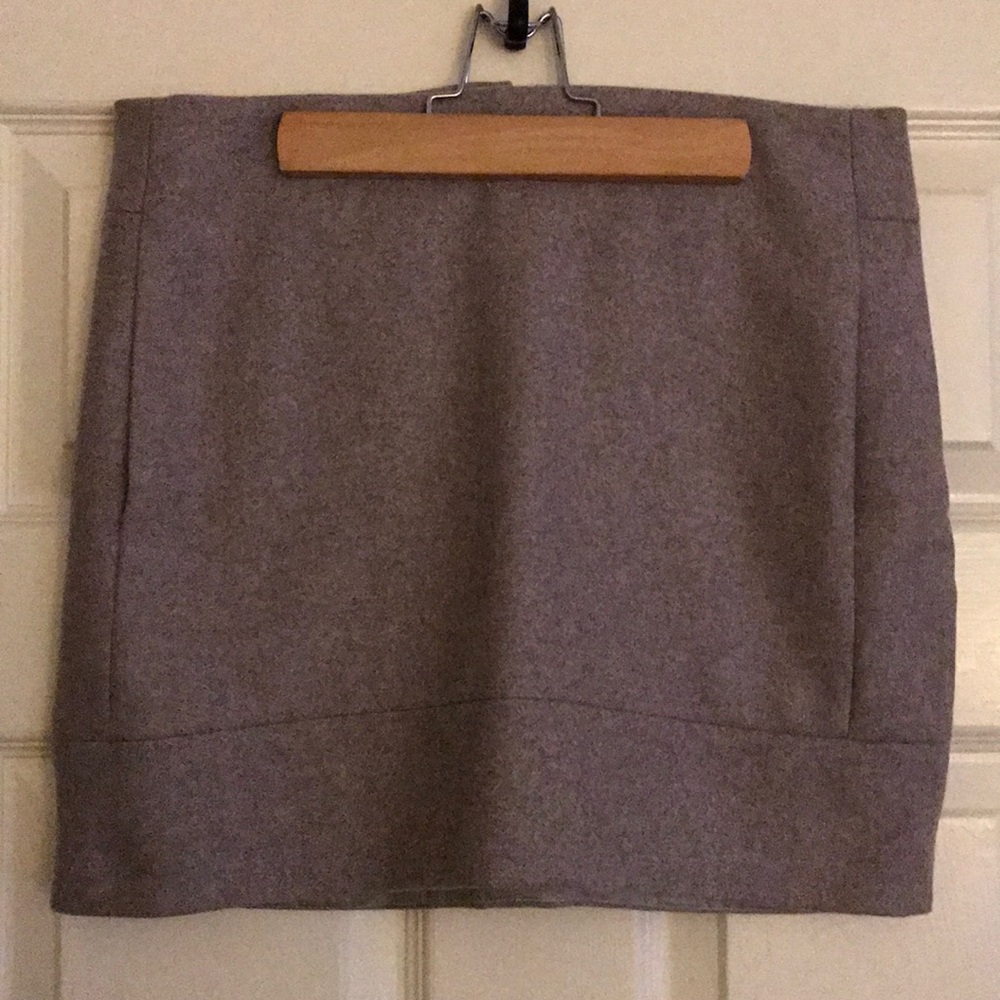 J. Crew wool mini skirt.